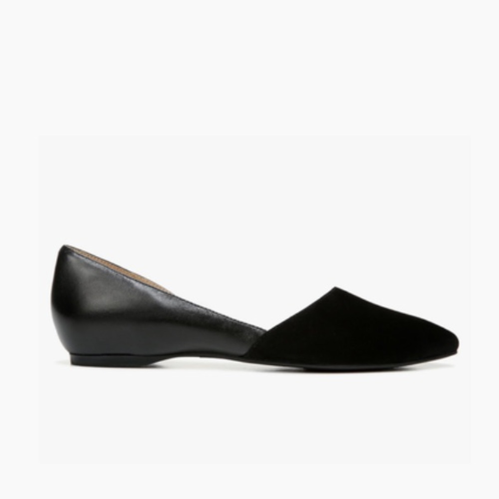 Naturalizer Samantha Black Leather D’Orsay Flats | 8.5